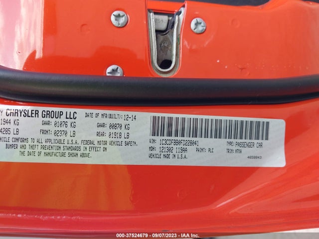 Dodge DART SXT 2015 1C3CDFBB0FD228041 Image 9
