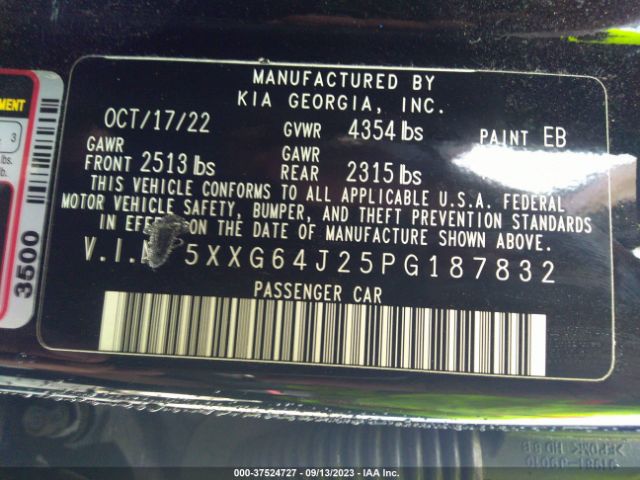 5XXG64J25PG187832 KIA K5 Gt-line
