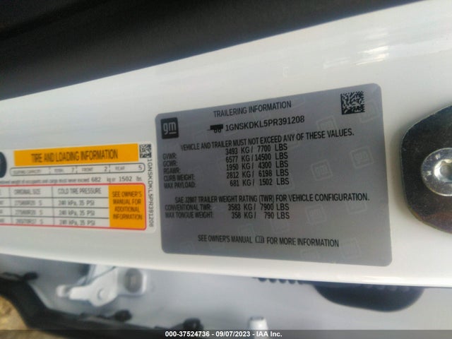 Chevrolet Suburban Z71 2023 1GNSKDKL5PR391208 Image 9
