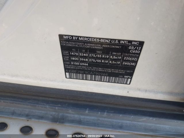 2012 MERCEDES-BENZ GL-CLASS 4JGBF7BE9CA790966 Photo 8