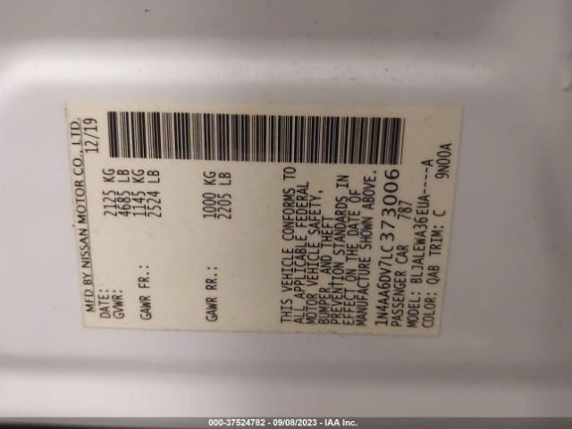 1N4AA6DV7LC373006 Nissan MAXIMA SL