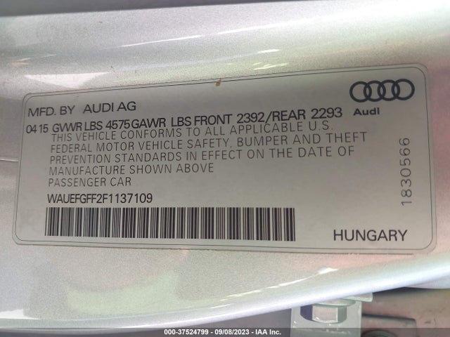 WAUEFGFF2F1137109 Audi A3 2.0t Premium
