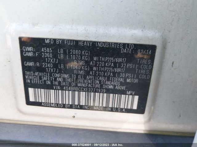 4S4BRBCCXE3271939 Subaru Outback 2.5i Premium