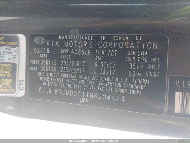KNDMB5C11G6204424 KIA SEDONA LX