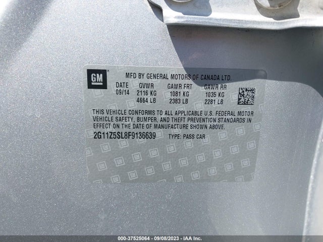 Chevrolet IMPALA LS 2015 2G11Z5SL8F9136639 Image 9