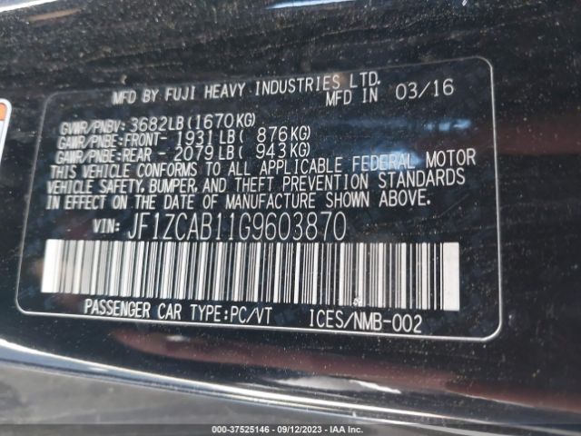 JF1ZCAB11G9603870 Subaru Brz Premium