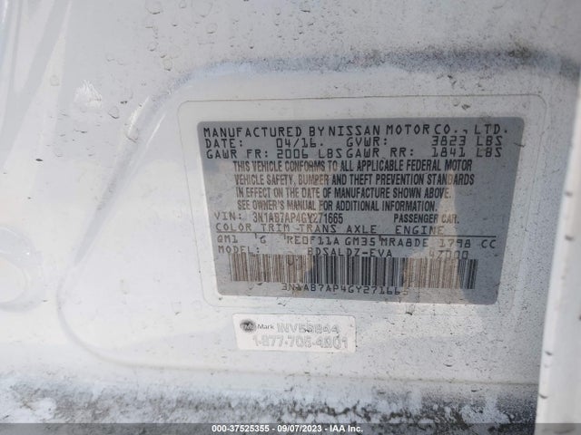 Nissan SENTRA SV 2016 3N1AB7AP4GY271665 Image 9