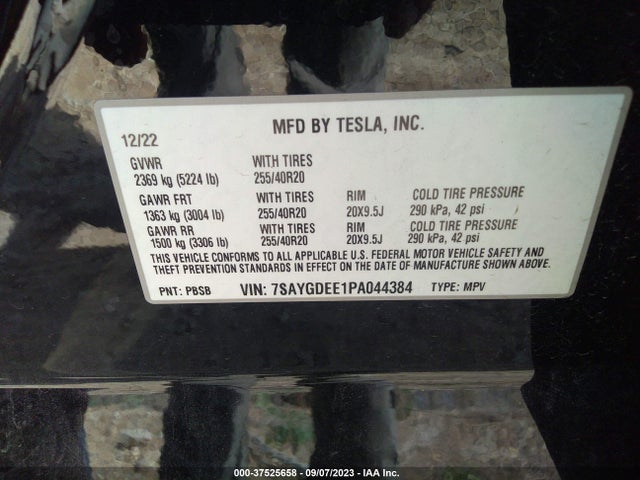 7SAYGDEE1PA044384 Tesla Model Y Long Range