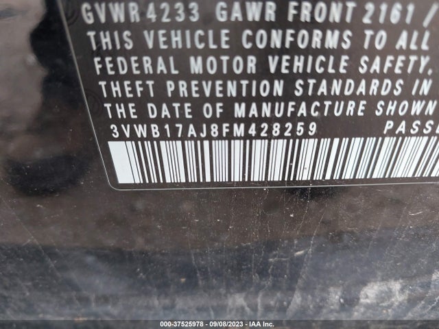 3VWB17AJ8FM428259 Volkswagen Jetta Sedan 1.8t Sport
