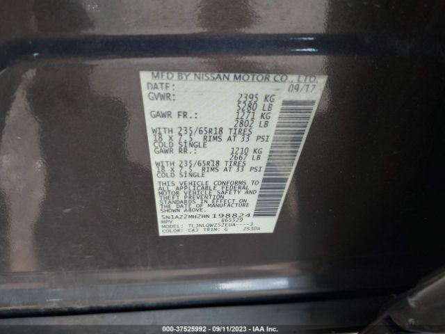 5N1AZ2MH2HN198824 Nissan MURANO SV