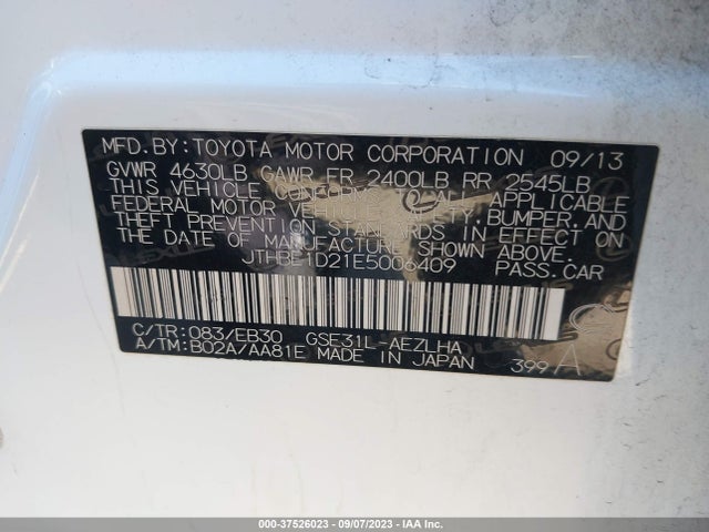 Lexus IS 350 2014 JTHBE1D21E5006409 Image 9