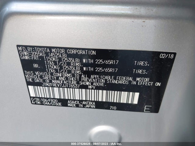 Toyota RAV4 LE 2018 JTMZFREV7JJ176537 Image 9