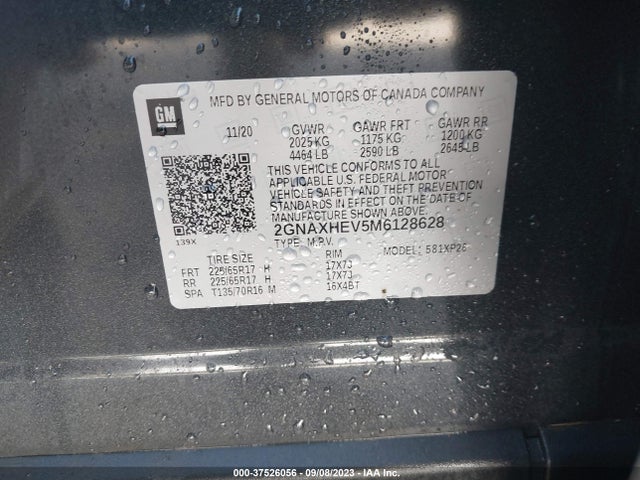 Chevrolet EQUINOX LS 2021 2GNAXHEV5M6128628 Image 9