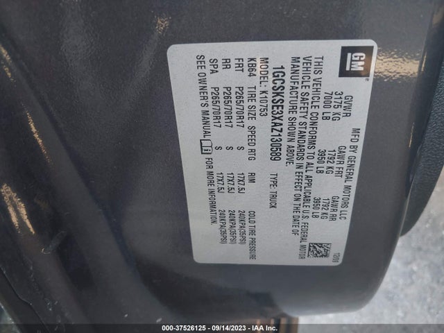2010 CHEVROLET SILVERADO 1500 LT VIN: 1GCSKSE3XAZ130589