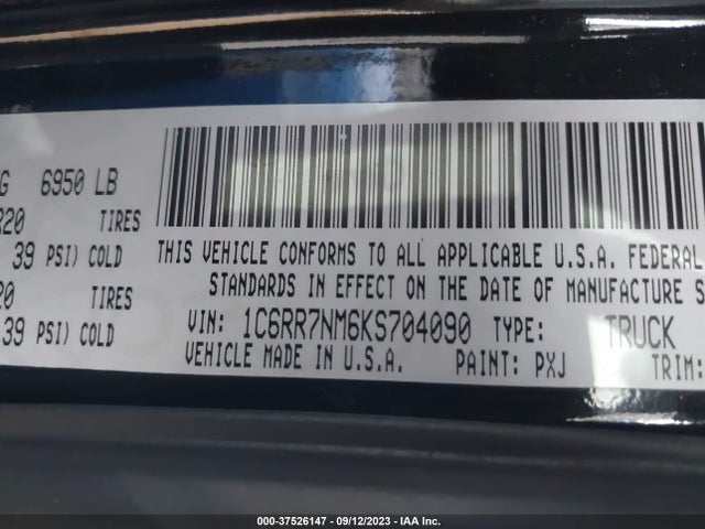 RAM 1500 Classic Laramie 2019 1C6RR7NM6KS704090 Image 15
