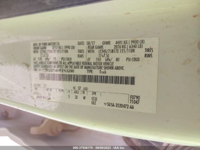 1FT7W2BT4HEE63290 Ford Super Duty F-250 Srw Lariat/platinum