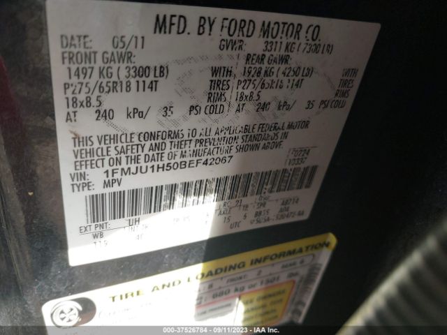 2011 FORD EXPEDITION 1FMJU1H50BEF42067 Photo 8