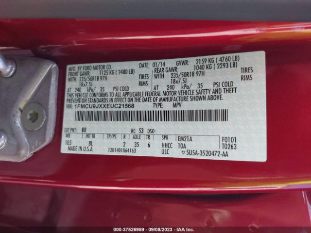 1FMCU9JXXEUC21568 Ford Escape Titanium