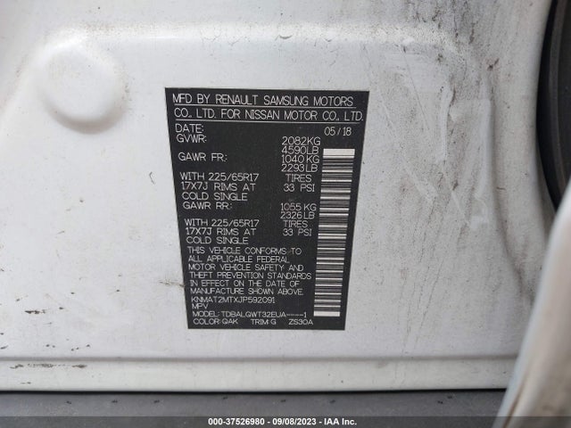 Nissan ROGUE SV 2018 KNMAT2MTXJP592091 Image 9