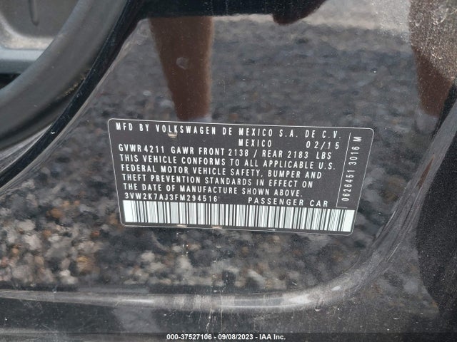3VW2K7AJ3FM294516 Volkswagen Jetta Sedan 2.0l S