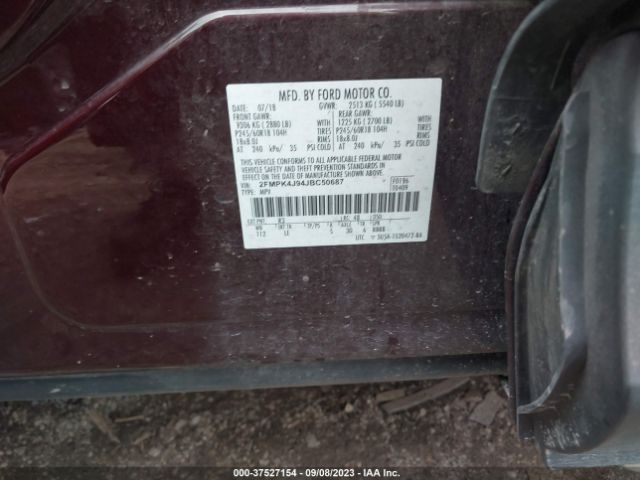 2FMPK4J94JBC50687 Ford EDGE SEL