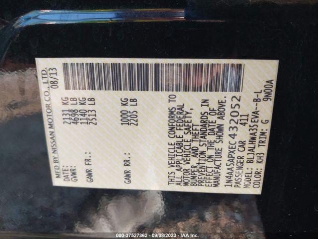 1N4AA5APXEC432052 Nissan Maxima 3.5 Sv W/premium Pkg