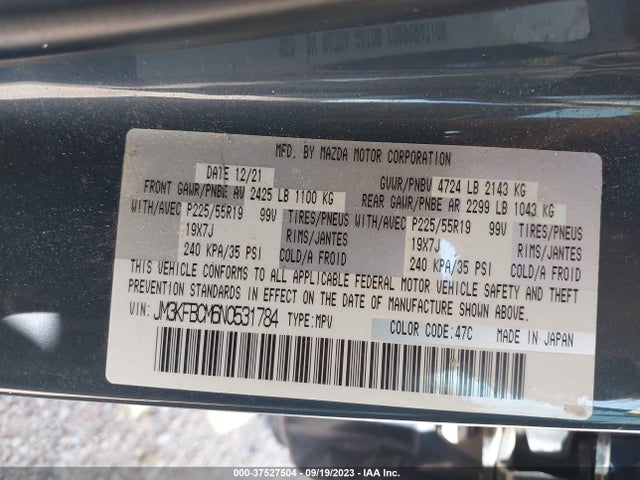 Mazda Cx-5 2.5 S Carbon Edition 2022 JM3KFBCM6N0531784 Image 9