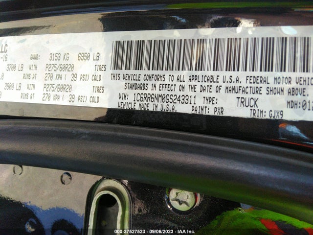 1C6RR6NM0GS243311 RAM 1500 Laramie