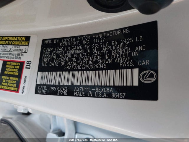 2023 Lexus ES, VIN: 58AEA1C12PU029049