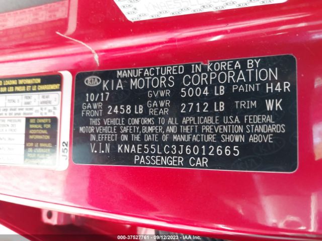 KNAE55LC3J6012665 KIA Stinger Gt2