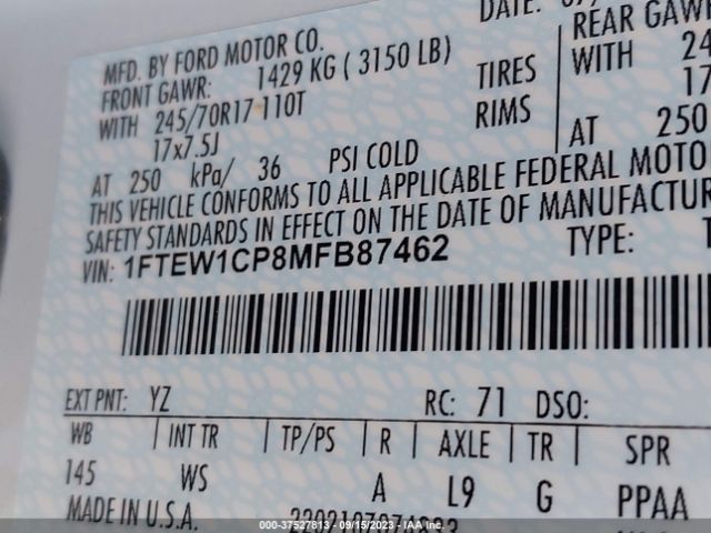 1FTEW1CP8MFB87462 Ford F-150 Xl/xlt/lariat