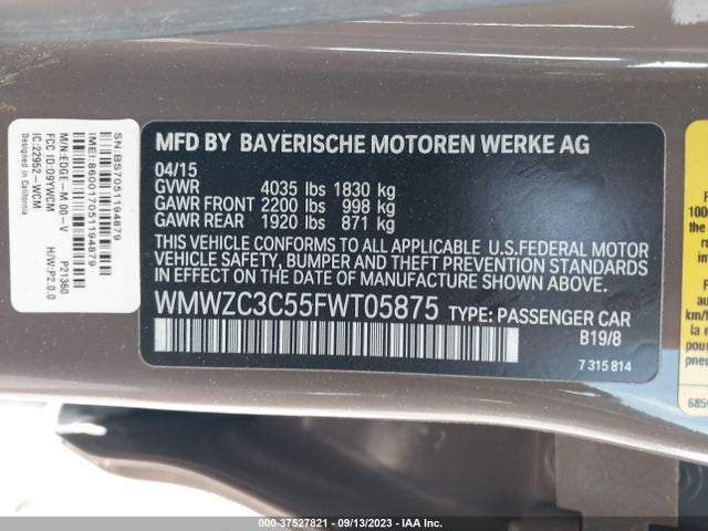 2015 MINI COOPER COUNTRYMAN WMWZC3C55FWT05875 Photo 8