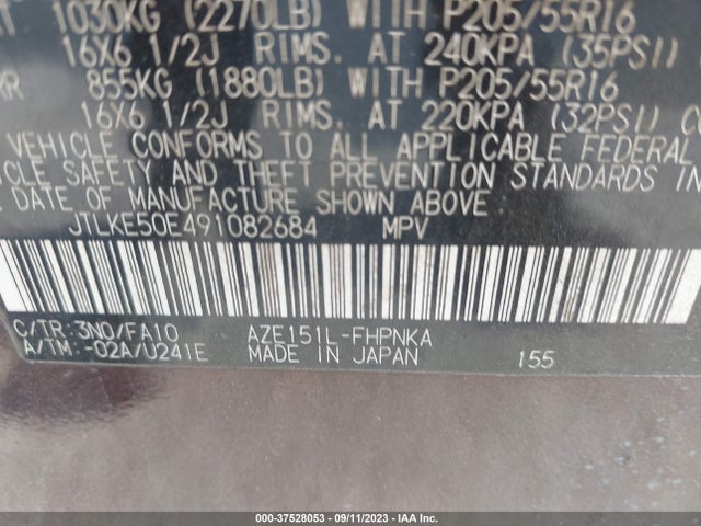 2009 SCION XB VIN: JTLKE50E491082684