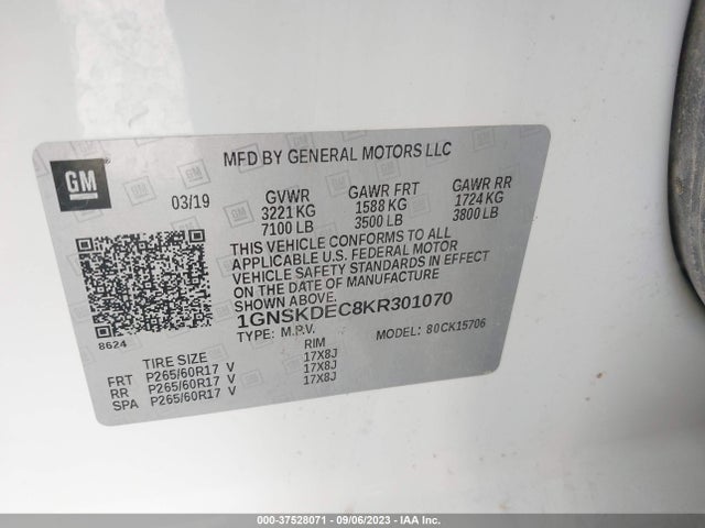 Chevrolet Tahoe Commercial 2019 1GNSKDEC8KR301070 Image 9