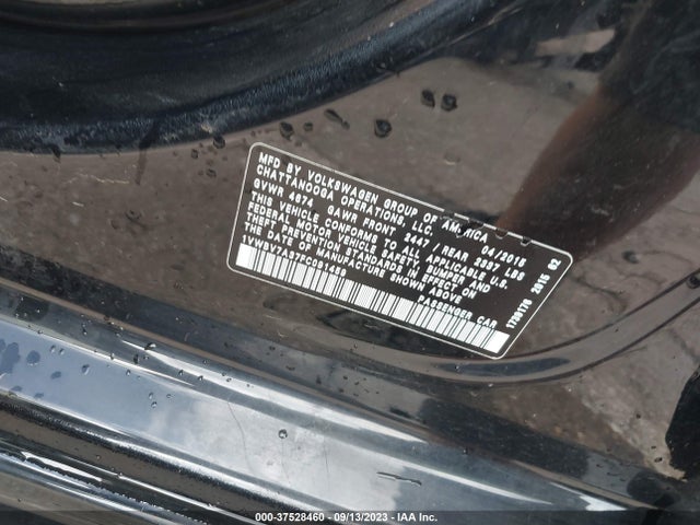 1VWBV7A37FC091459 Volkswagen Passat 2.0l Tdi Se W/sunroof