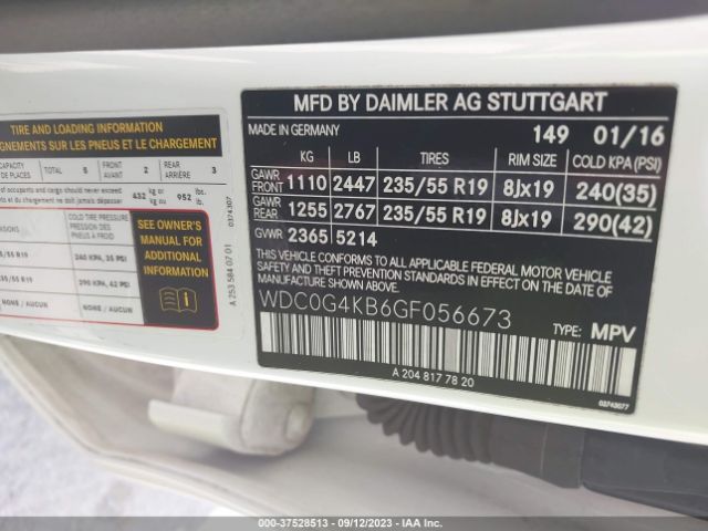WDC0G4KB6GF056673 Mercedes-Benz Glc Glc 300