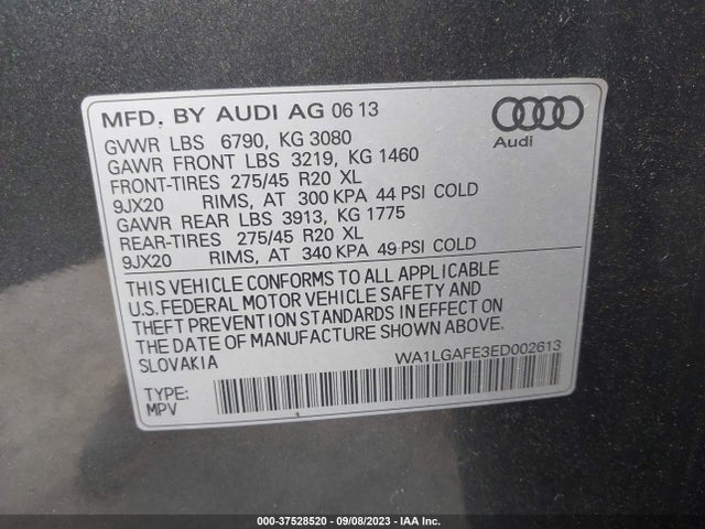 WA1LGAFE3ED002613 Audi Q7 3.0t Premium Plus