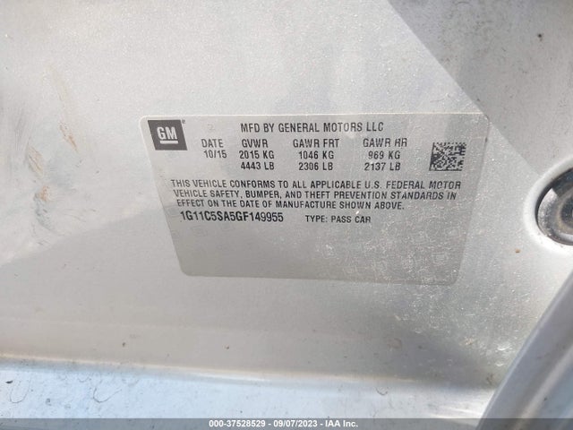 Chevrolet Malibu Limited Lt 2016 1G11C5SA5GF149955 Image 9