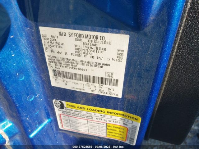 1FTFW1ET1EKF60591 Ford F-150 Xl/xlt/fx4/lariat