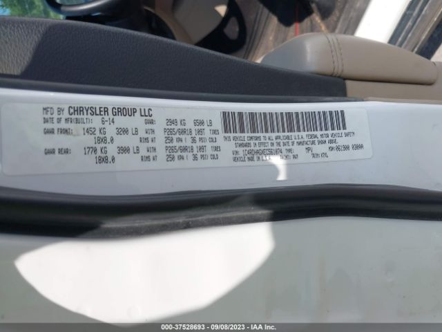 1C4RDHAGXEC561074 Dodge Durango Sxt