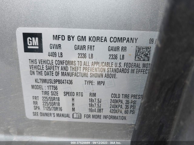 Chevrolet Trailblazer Rs 2023 KL79MUSL9PB047436 Image 9