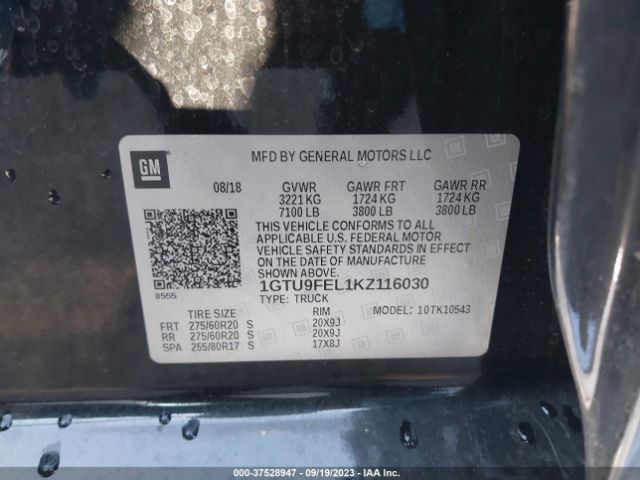 1GTU9FEL1KZ116030 GMC Sierra 1500 Denali