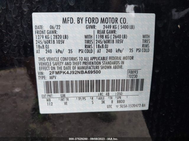 2FMPK4J92NBA69500 Ford Edge Sel/st-line