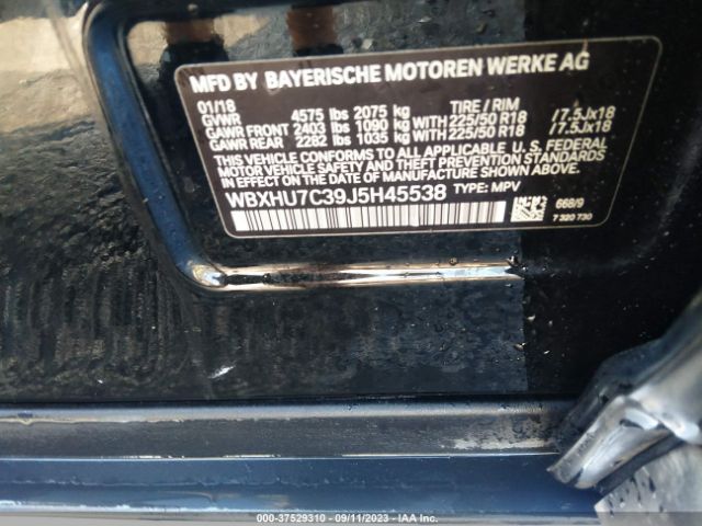 WBXHU7C39J5H45538 BMW X1 Sdrive28i