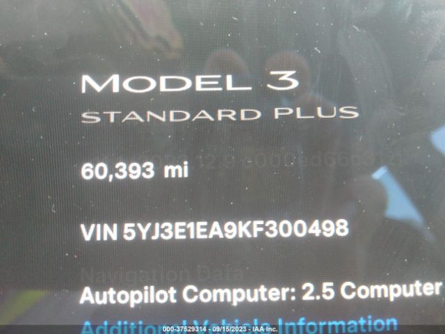 5YJ3E1EA9KF300498 Tesla Model 3 Range