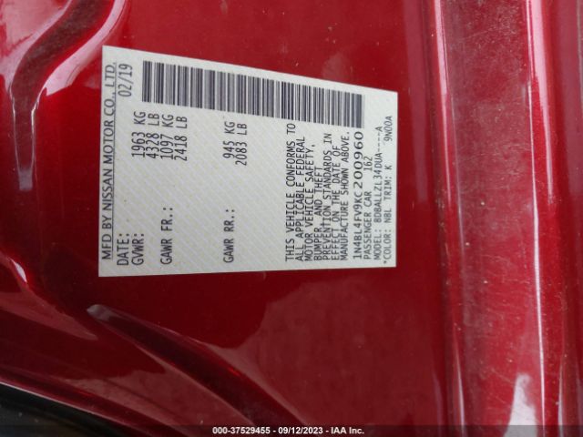 1N4BL4FV9KC200960 Nissan Altima 2.5 Platinum