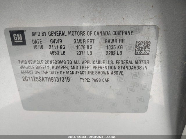 Chevrolet IMPALA LS 2017 2G11Z5SA7H9131319 Image 9