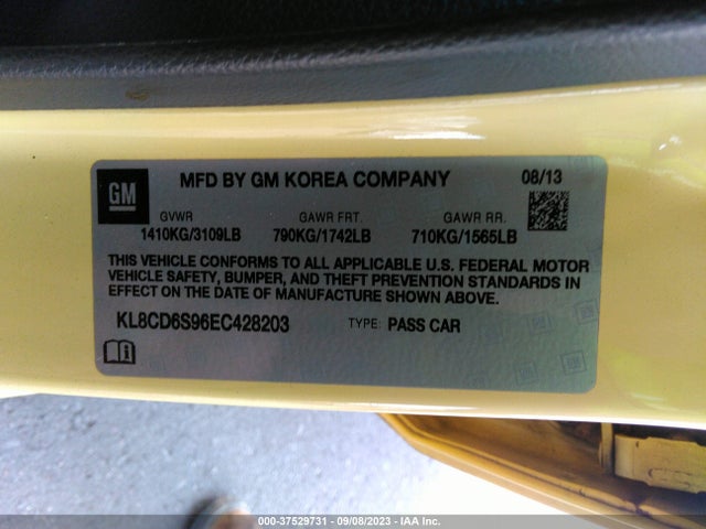 Chevrolet Spark 1lt Auto 2014 KL8CD6S96EC428203 Image 9