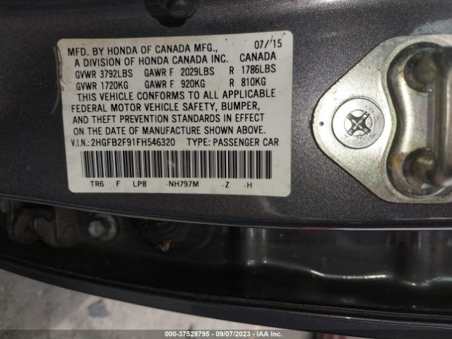 2HGFB2F91FH546320 Honda Civic Ex-l