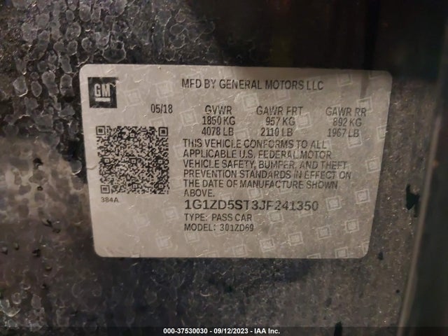 Chevrolet MALIBU LT 2018 1G1ZD5ST3JF241350 Image 9